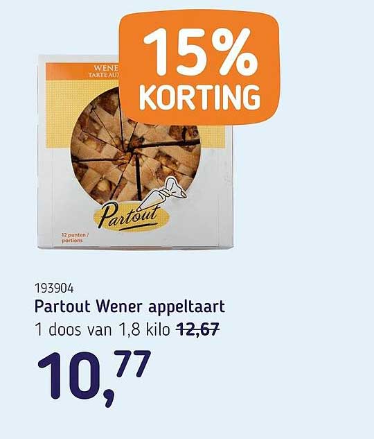 Partout Wener appeltaart 15% KORTING