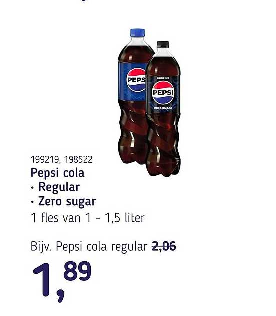 Pepsi cola • Regular • Zero sugar