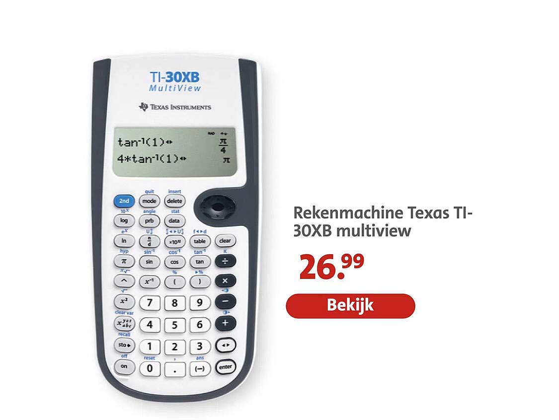 Rekenmachine Texas TI-30XB multiview