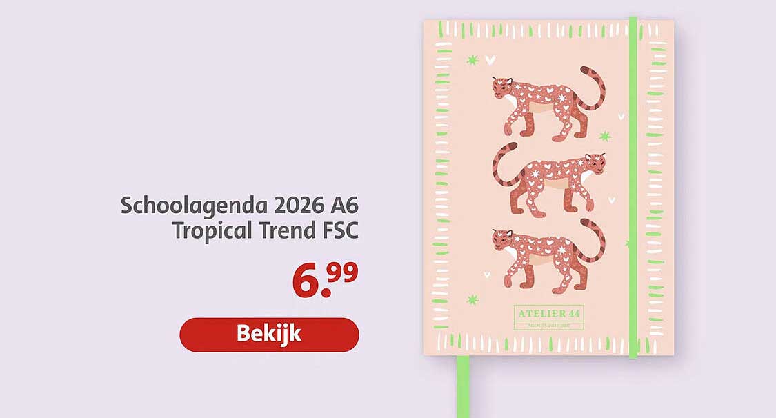 Schoolagenda 2026 A6 Tropical Trend FSC