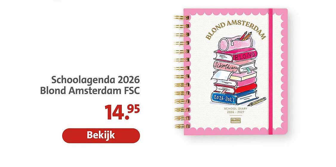Schoolagenda 2026 Blond Amsterdam FSC