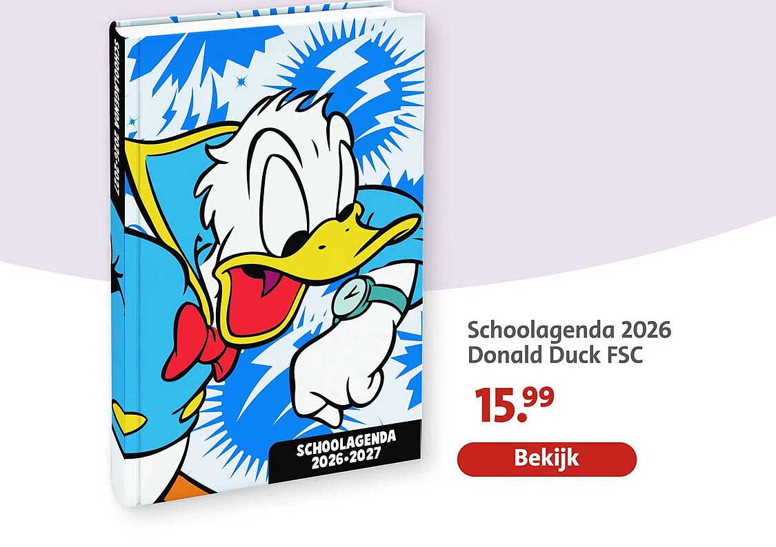 Schoolagenda 2026 Donald Duck FSC