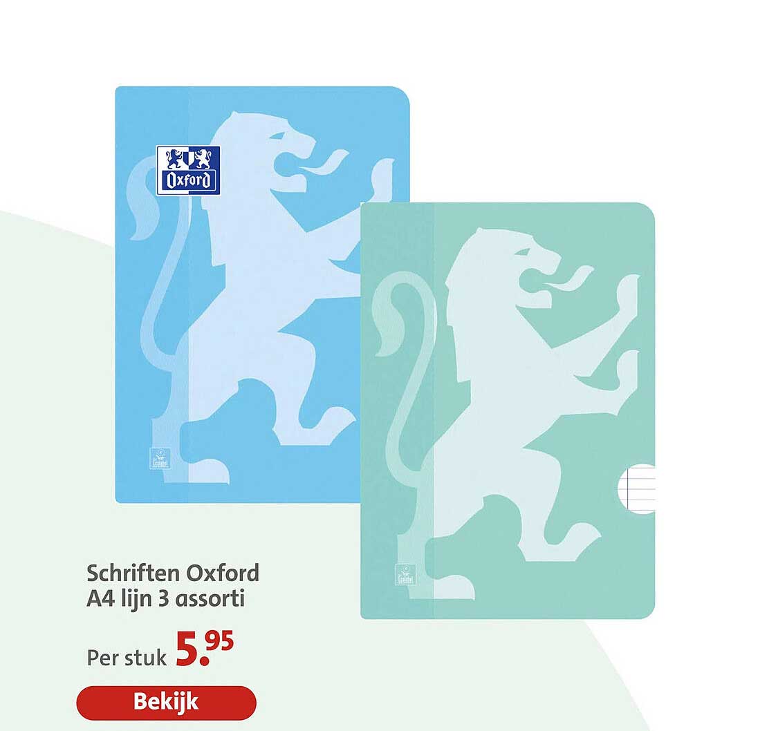 Schriften Oxford A4 lijn 3 assorti