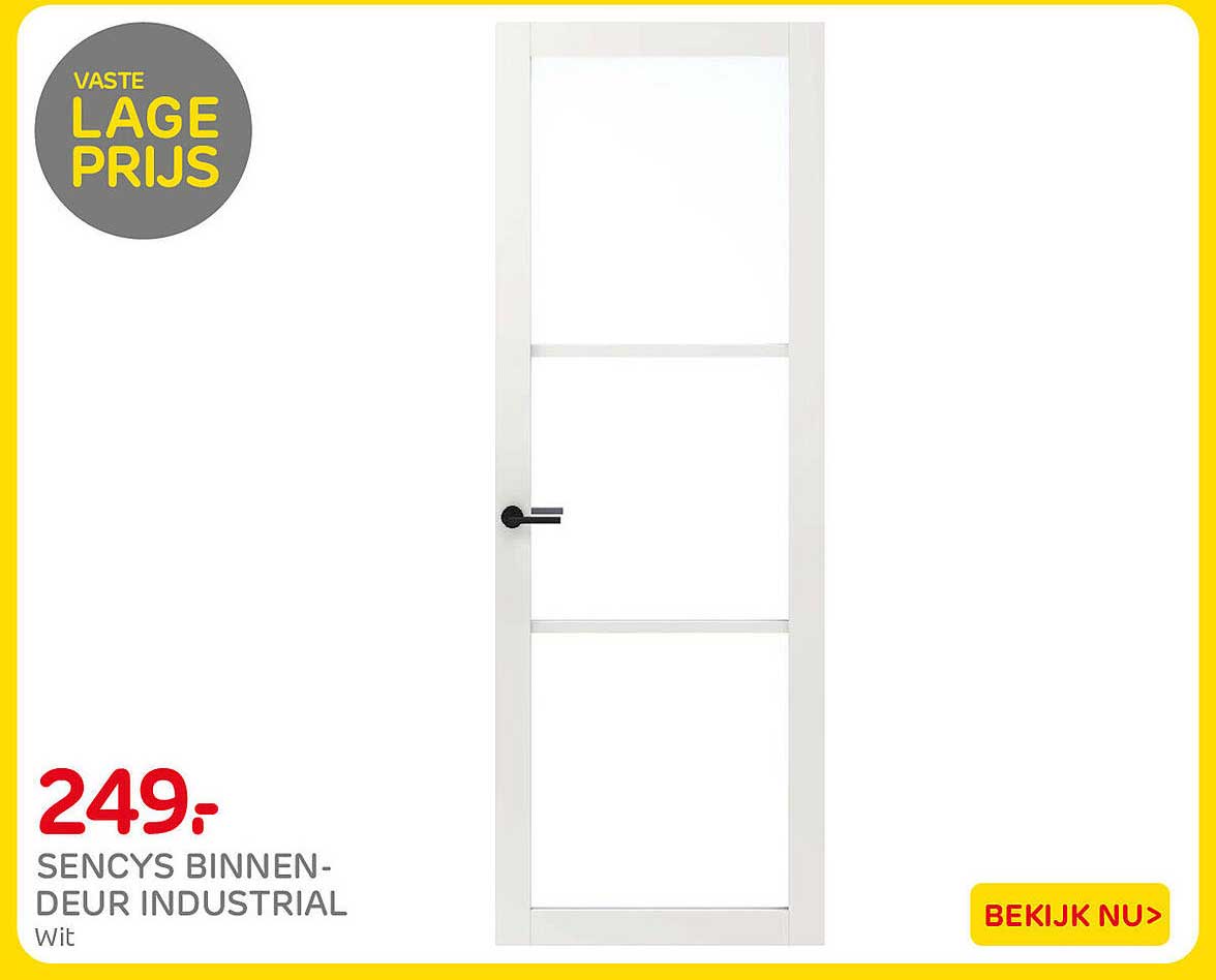 Sencys binnendeur industrial Wit