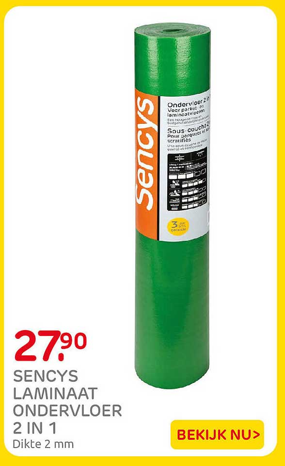 Sencys laminaat ondervloer 2 in 1