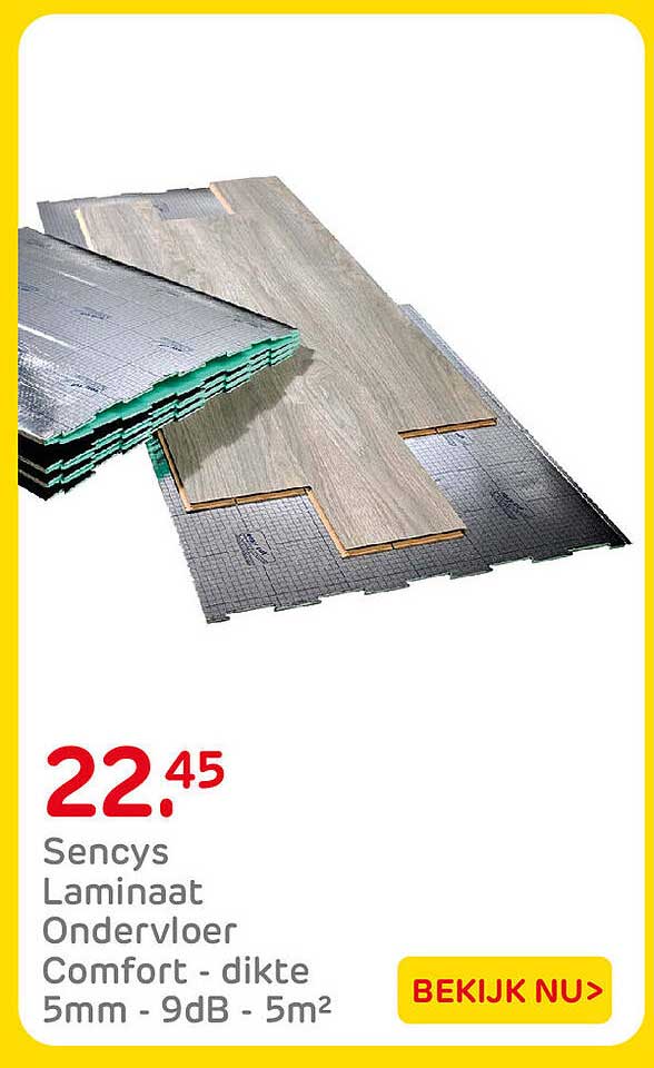 Sencys Laminaat Ondervloer Comfort - dikte 5mm - 9dB - 5m²