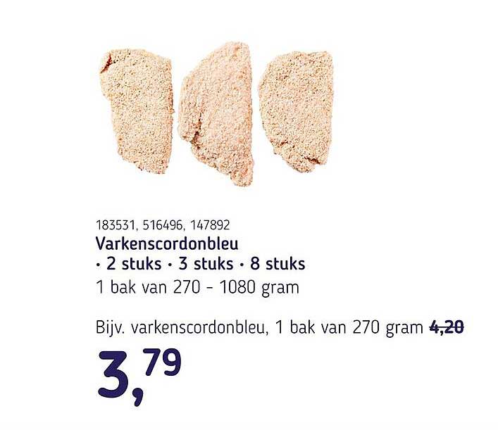 Varkenscordonbleu • 2 stuks • 3 stuks • 8 stuks