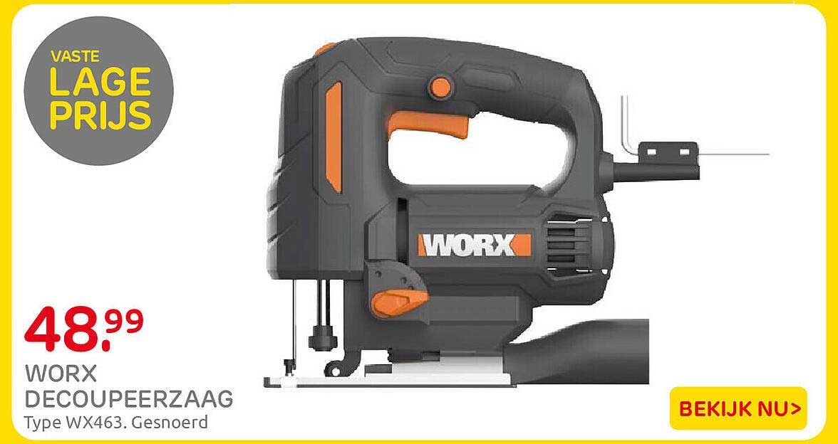 WORX DECOUPEERZAAG Type WX463. Gesnoerd