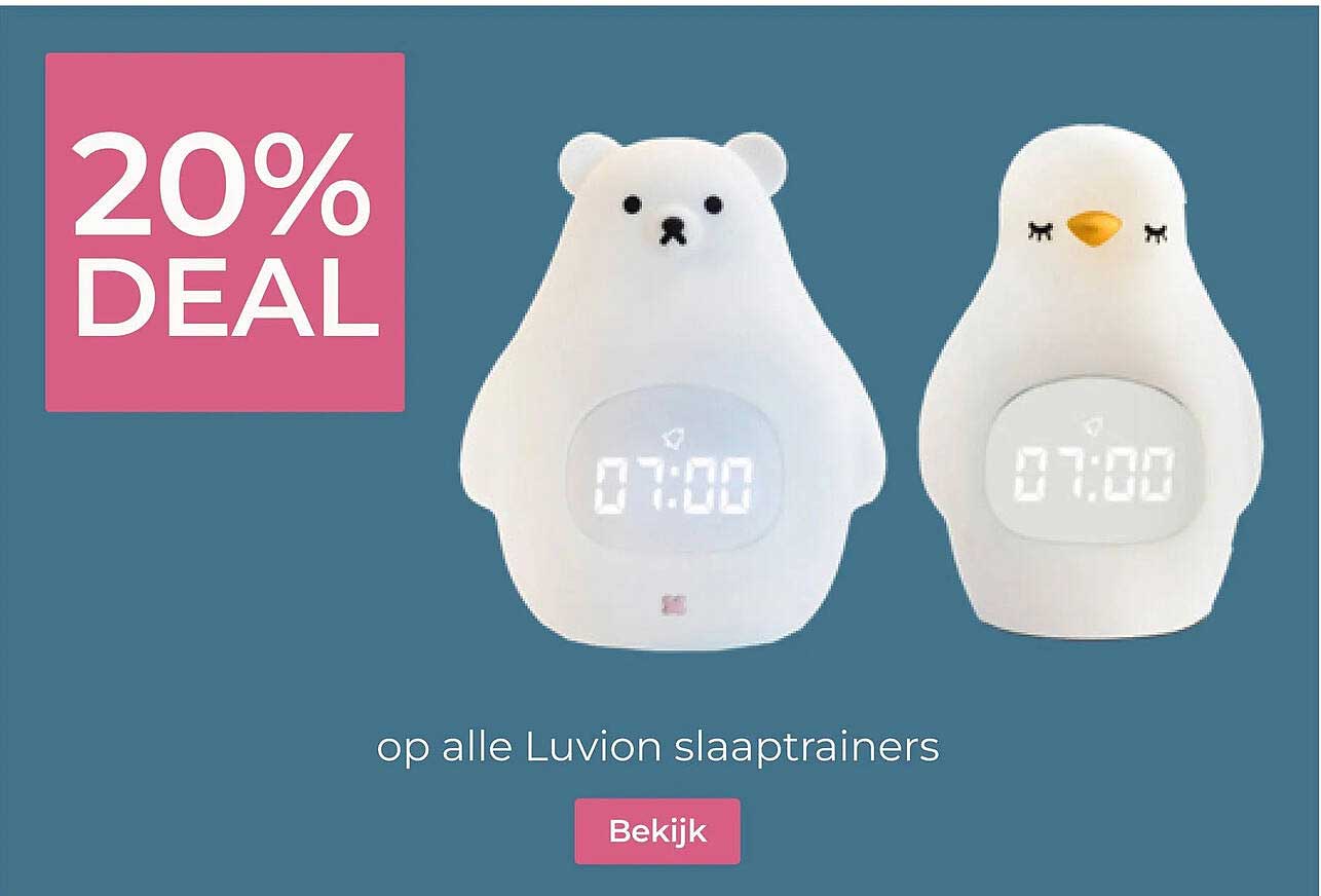 20% DEAL op alle Luvion slaaptrainers