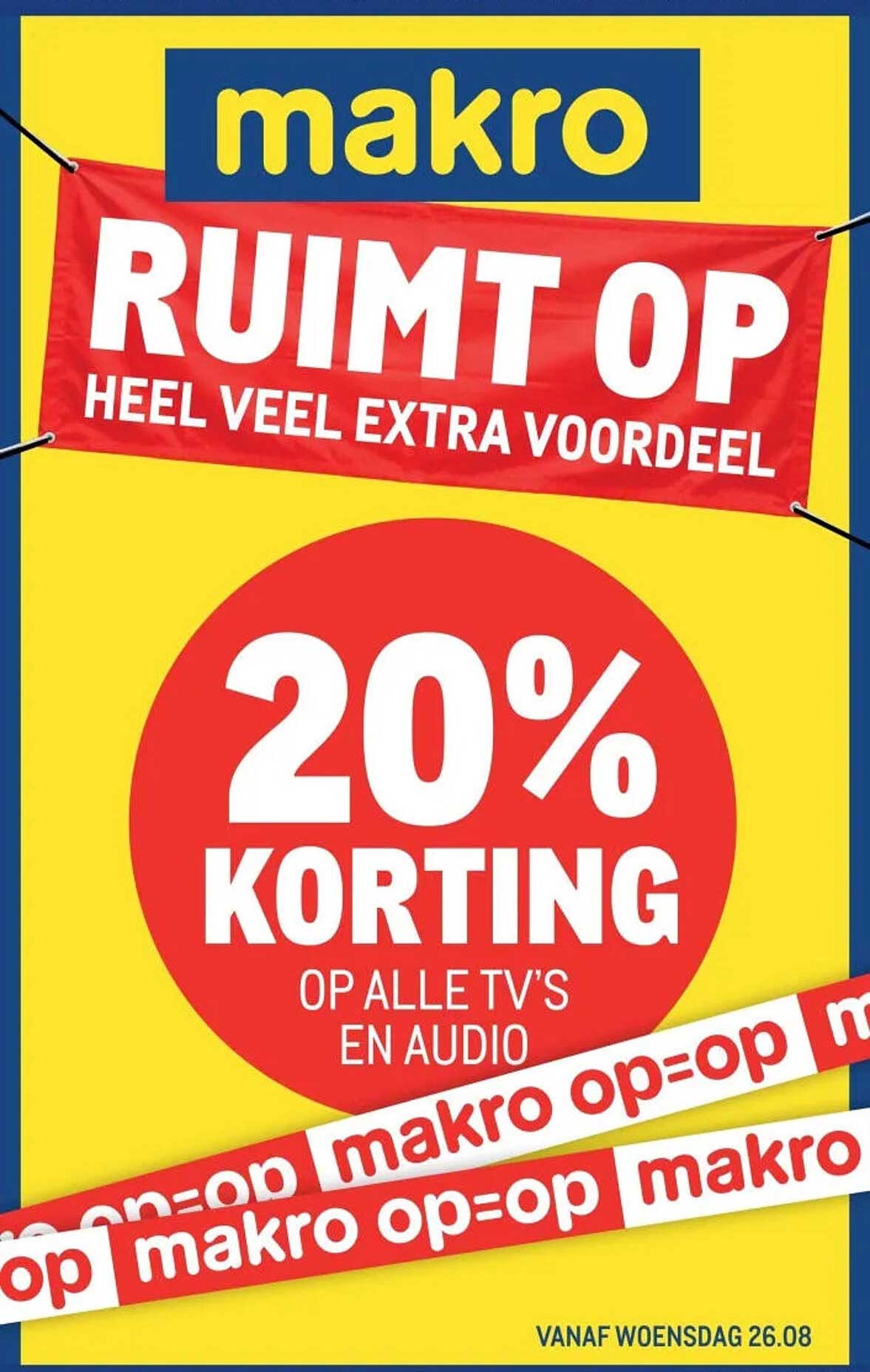 20% KORTING OP ALLE TV’S EN AUDIO