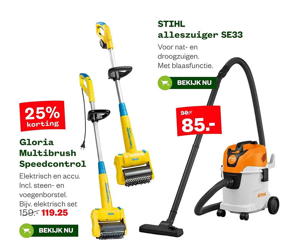 25% korting Gloria Multibrush Speedcontrol
