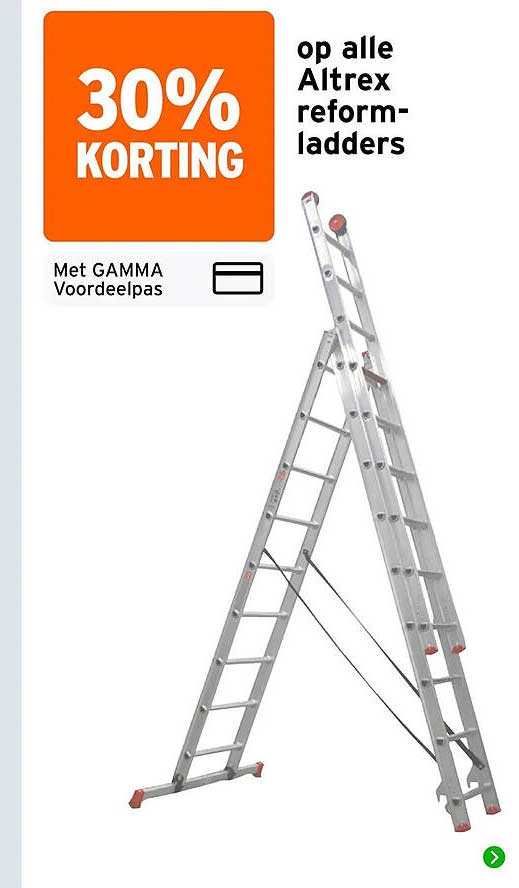 30% KORTING op alle Altrex reform-ladders