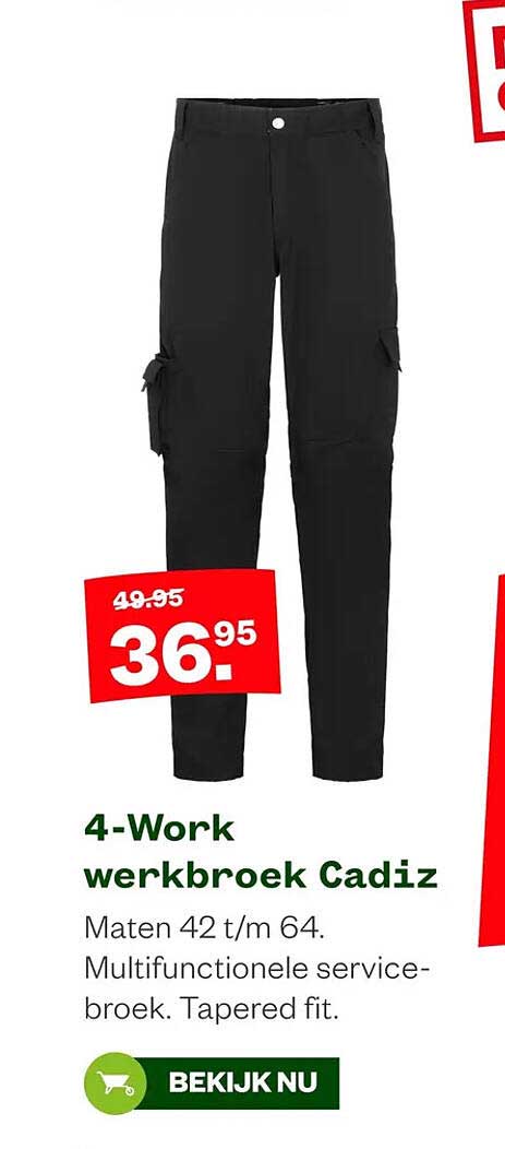 4-Work werkbroek Cadiz