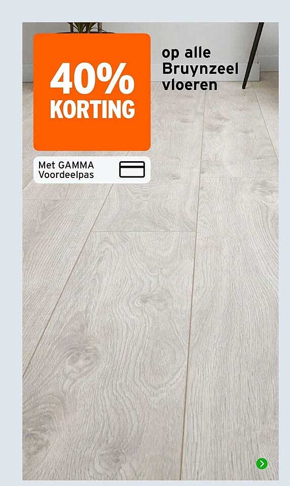 40% KORTING op alle Bruynzeel vloeren