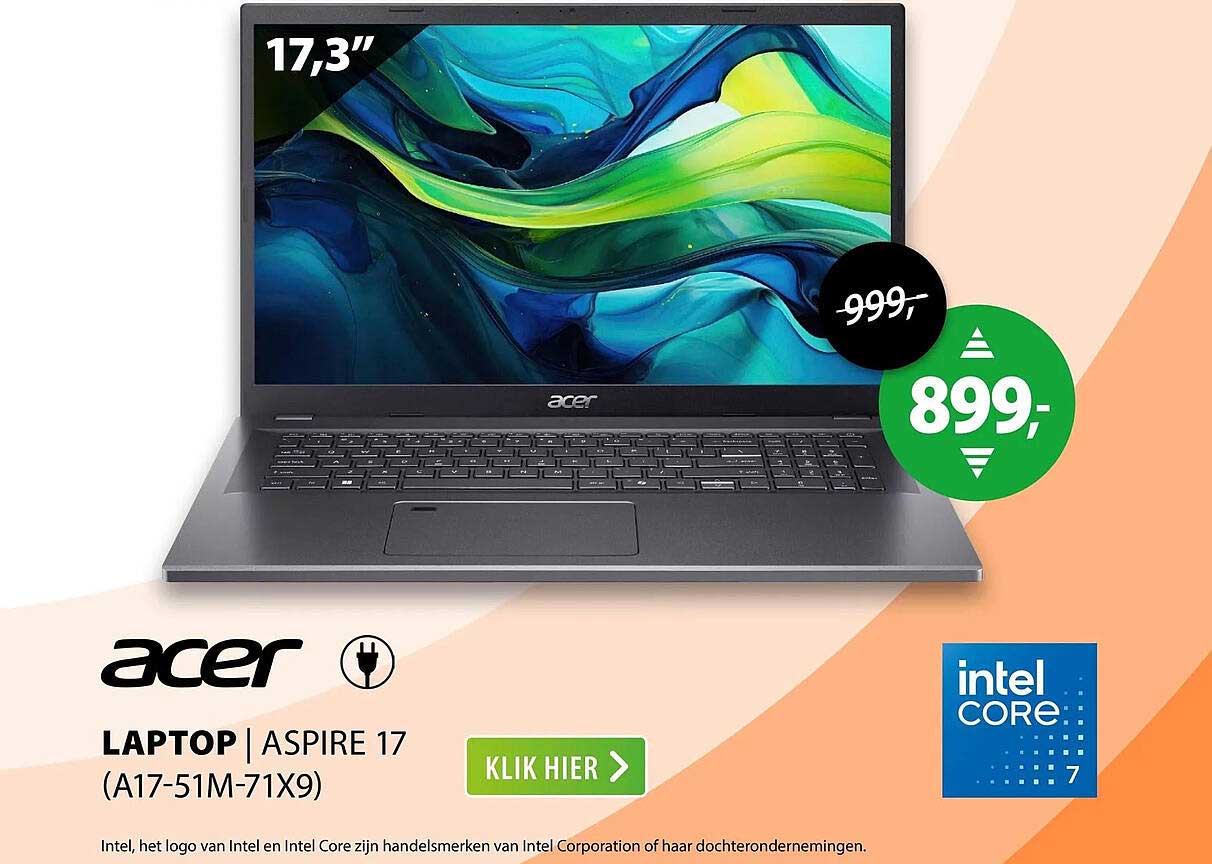 Acer Laptop Aspire 17 (A17-51M-71X9)
