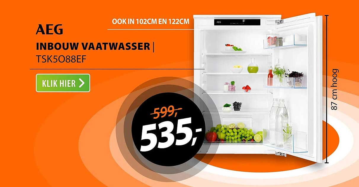AEG inbouw vaatwasser TSK5088EF