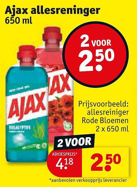 Ajax allesreiniger 650 ml 2 voor 2.50