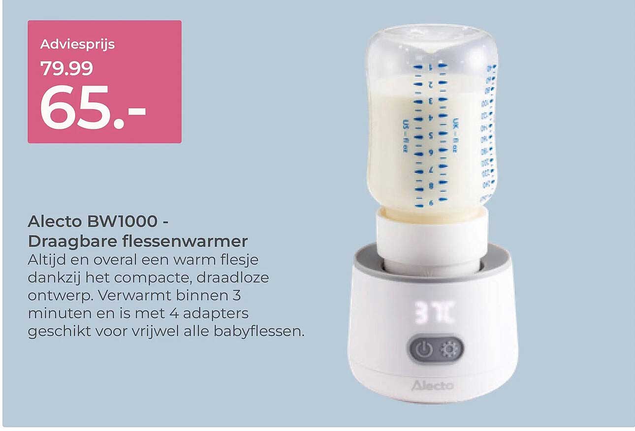 Alecto BW1000 - Draagbare flessenwarmer