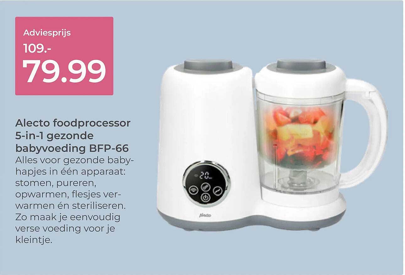 Alecto foodprocessor 5-in-1 gezonde babyvoeding BFP-66