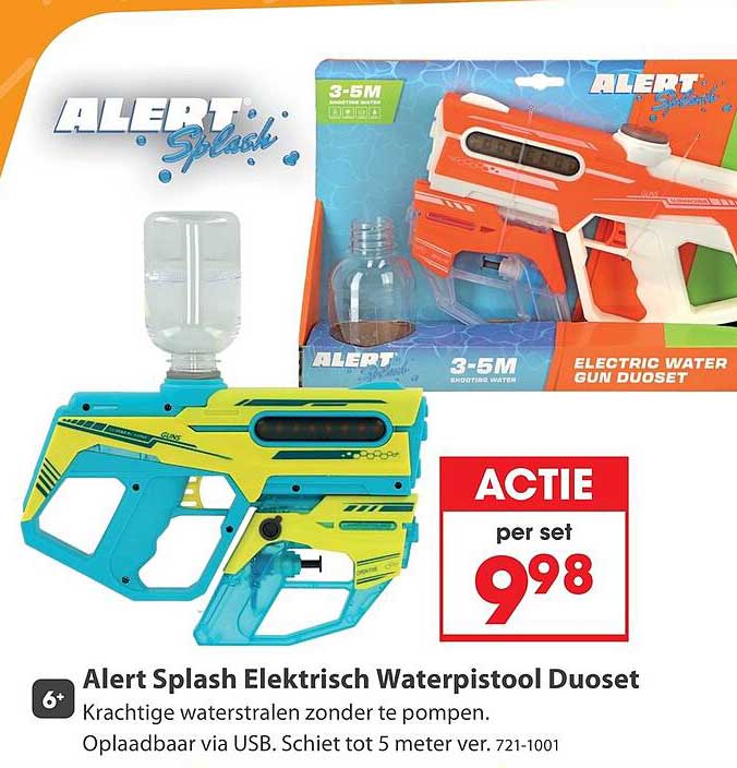 Alert Splash Elektrisch Waterpistool Duoset