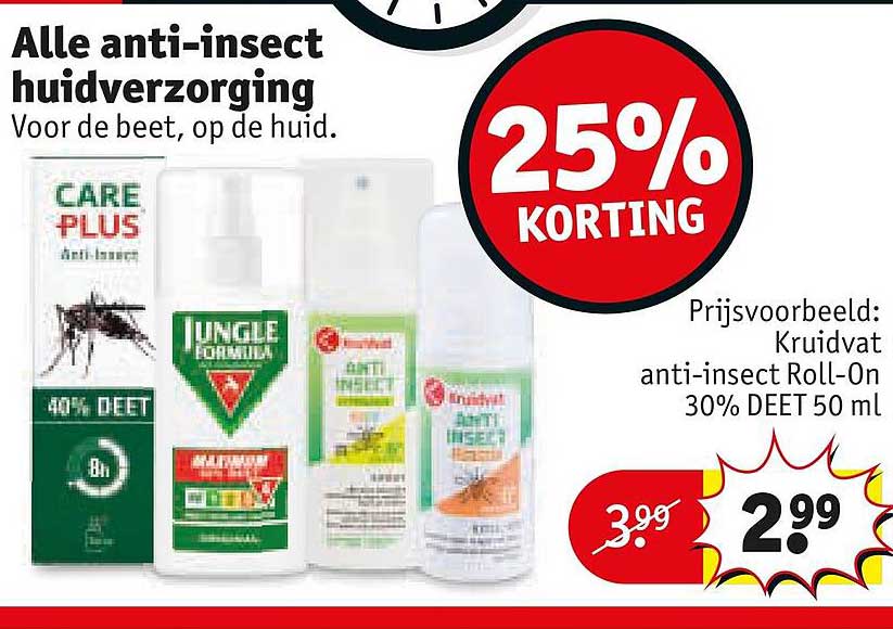 Alle anti-insect huidverzorging 25% KORTING