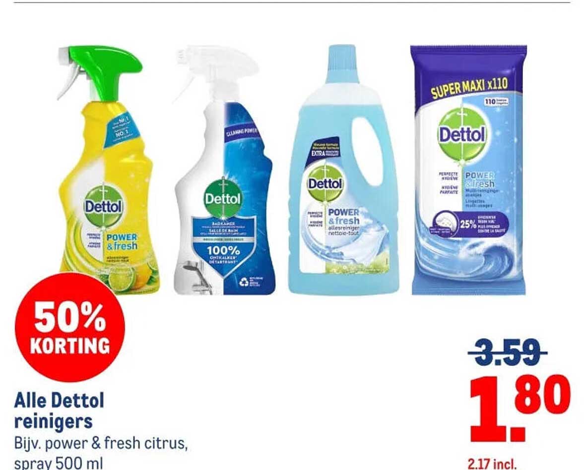 Alle Dettol reinigers
