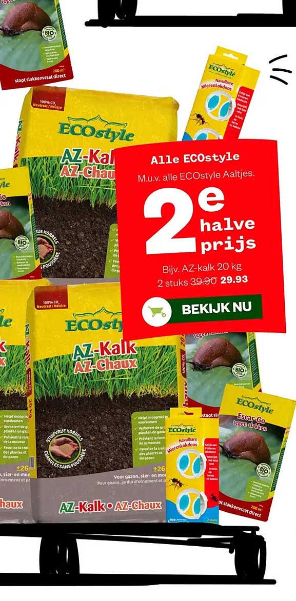 Alle ECOstyle M.u.v. alle ECOstyle Aaltjes. 2e halve prijs