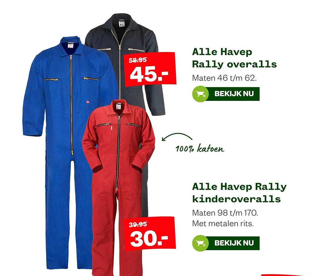 Alle Havep Rally overalls