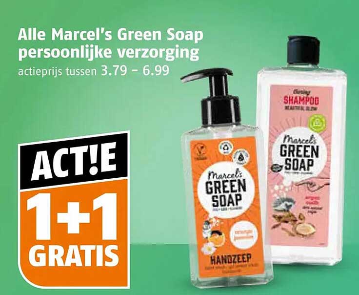 Alle Marcel's Green Soap persoonlijke verzorging ACT!E 1+1 GRATIS