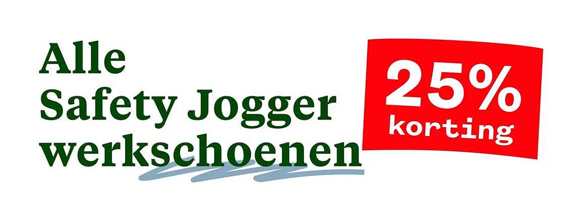 Alle Safety Jogger werkschoenen 25% korting