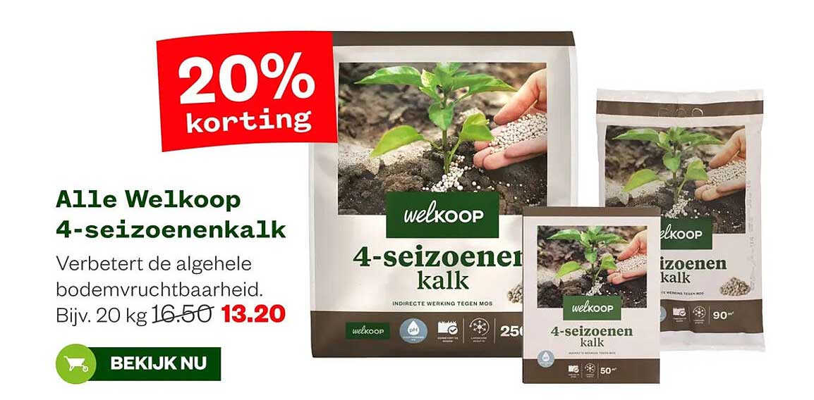 Alle Welkoop 4-seizoenenkalk 20% korting