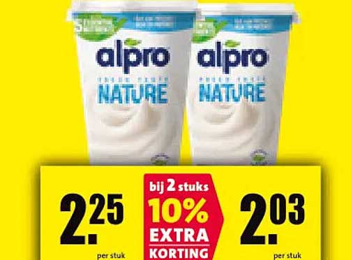 alpro NATURE bij 2 stuks 10% EXTRA KORTING