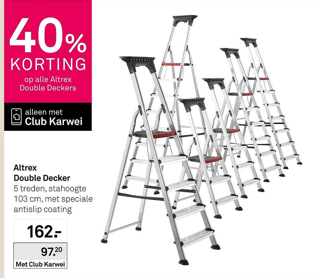 Altrex Double Decker 40% korting op alle Altrex Double Deckers alleen met Club Karwei