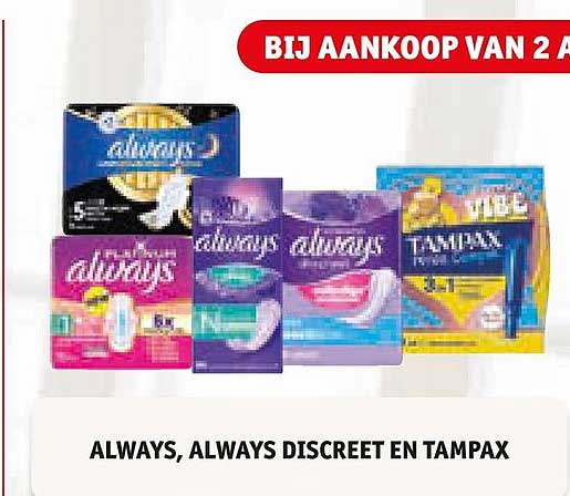 ALWAYS, ALWAYS DISCREET EN TAMPAX