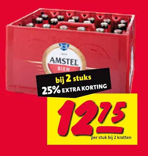 Amstel Bier bij 2 stuks 25% extra korting