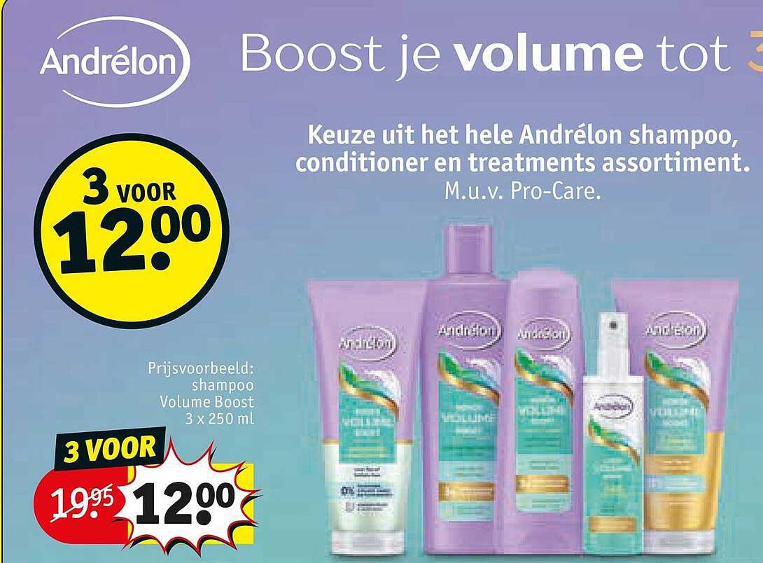 Andrélon Boost je volume tot 3 3 voor 12.00