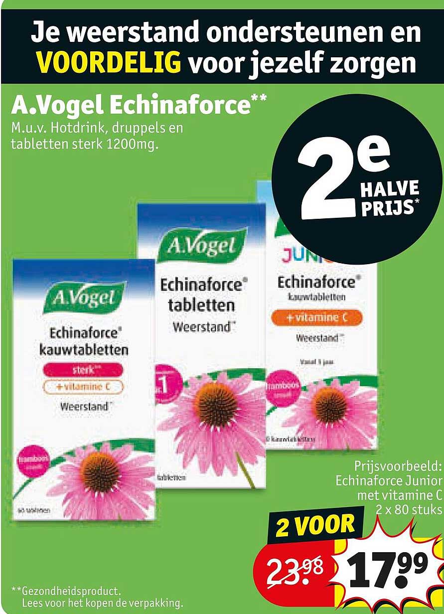 A.Vogel Echinaforce** 2e halve prijs