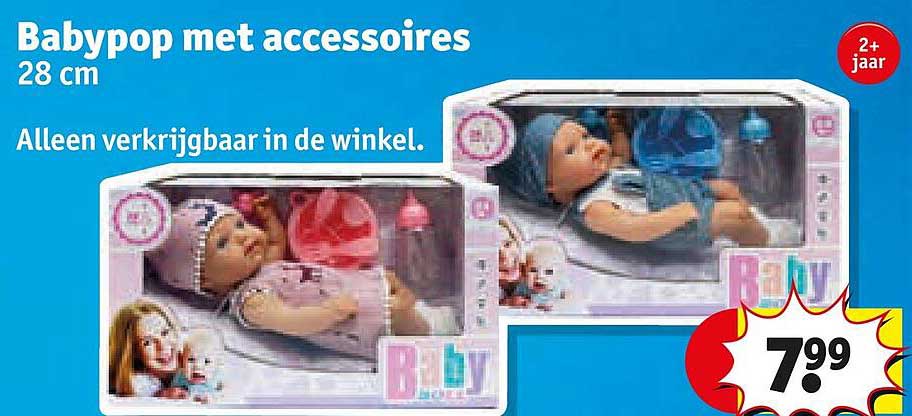 Babypop met accessoires 28 cm