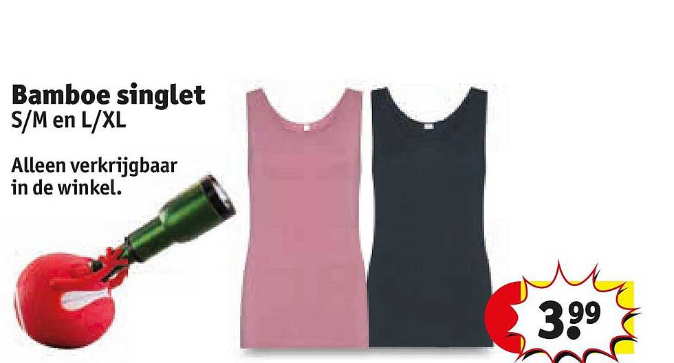 Bamboo singlet S/M en L/XL