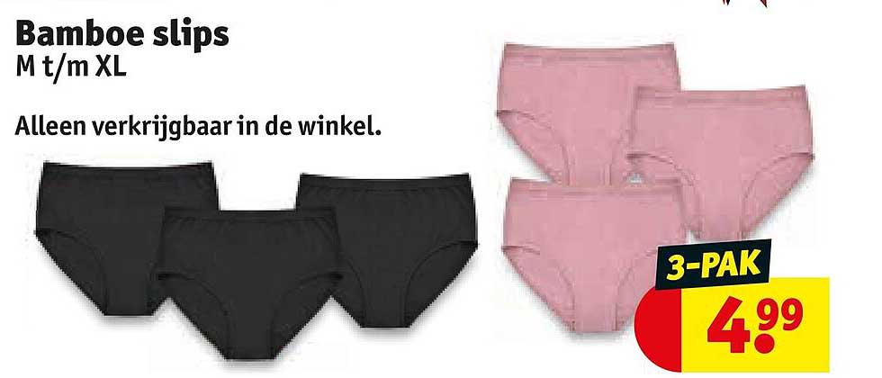 Bamboo slips M t/m XL 3-PAK