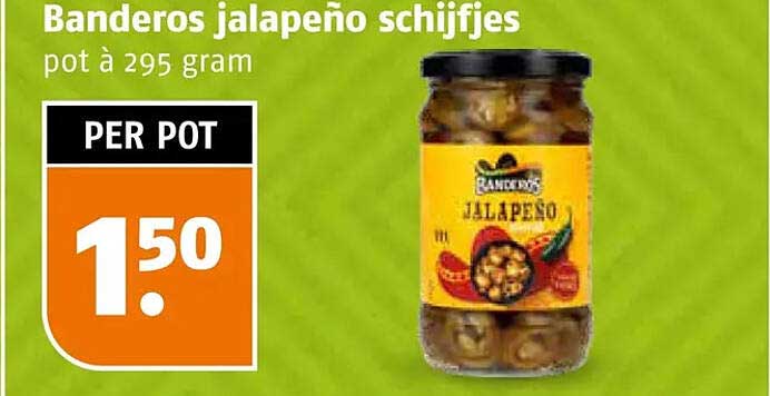 Banderos jalapeño schijfjes pot à 295 gram PER POT