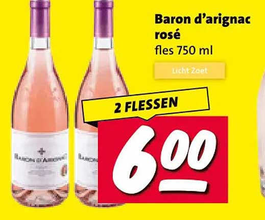 Baron d’arignac rosé fles 750 ml 2 FLESSEN