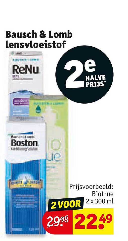 Bausch & Lomb lensvloeistof 2e halve prijs