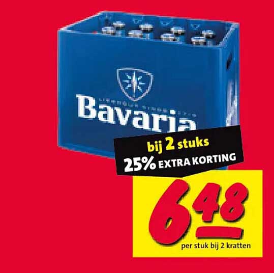 Bavaria bij 2 stuks 25% extra korting