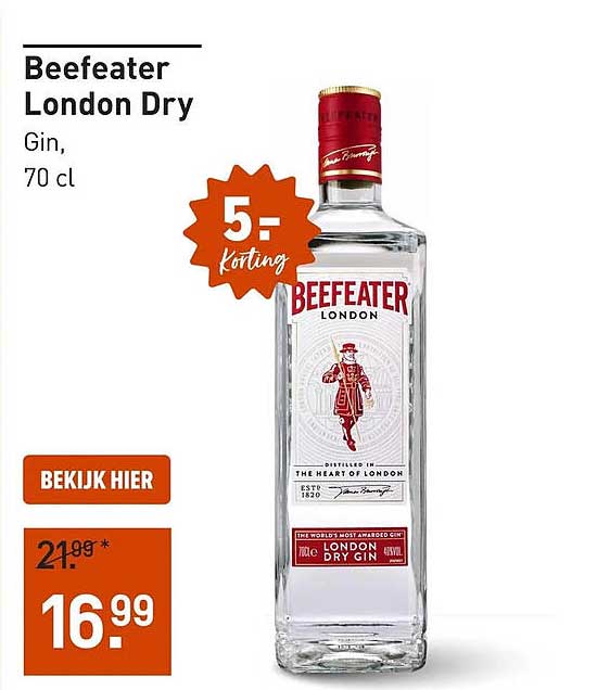 Beefeater London Dry Gin, 70 cl