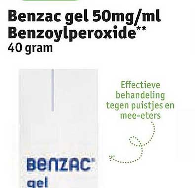 Benzac gel 50mg/ml Benzoylperoxide** 40 gram