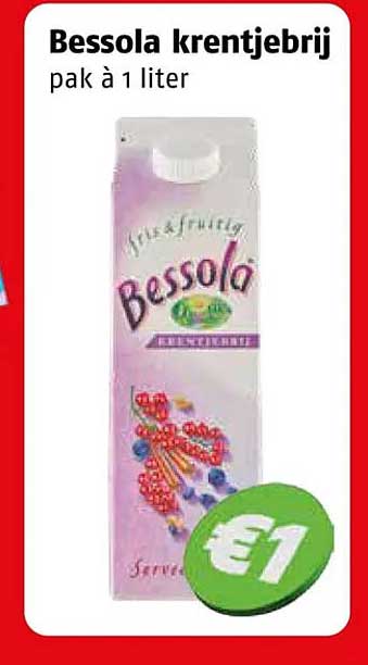 Bessola krentjebrij pak à 1 liter
