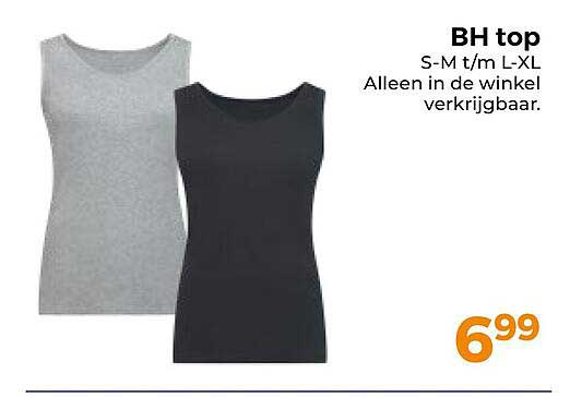 BH top S-M t/m L-XL Alleen in de winkel verkrijgbaar.