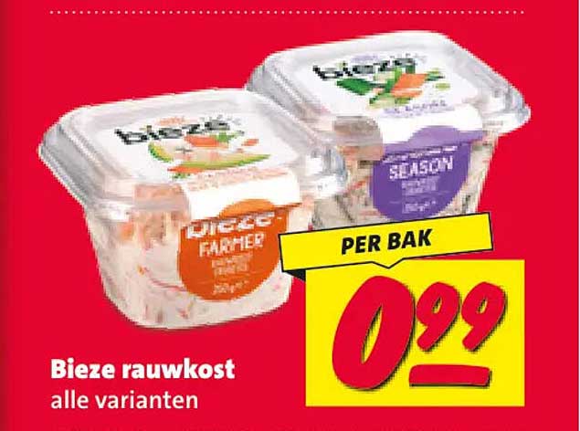Bieze rauwkost alle varianten