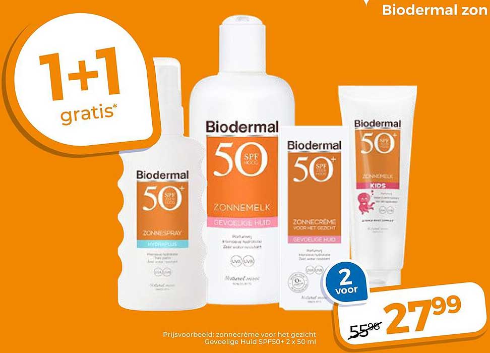 Biodermal zon 1+1 gratis